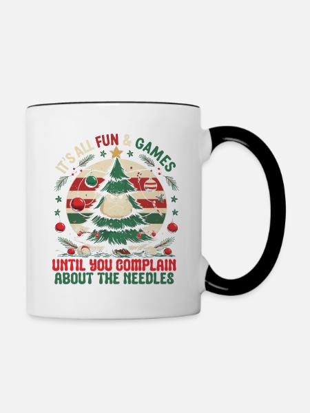 Weihnachtsbaum Züchter - Tasse zweifarbig - Weiß/Schwarz