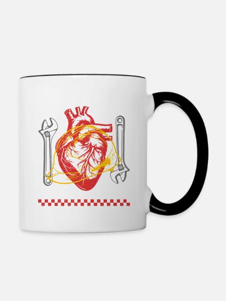 Militär Mechaniker - Tasse zweifarbig - Weiß/Schwarz