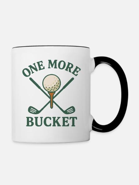 Ein weiterer Eimer Golfschläger Fun Design - Tasse zweifarbig - Weiß/Schwarz