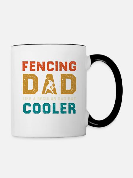 Fencing Dad Cooler - Tasse zweifarbig - Weiß/Schwarz