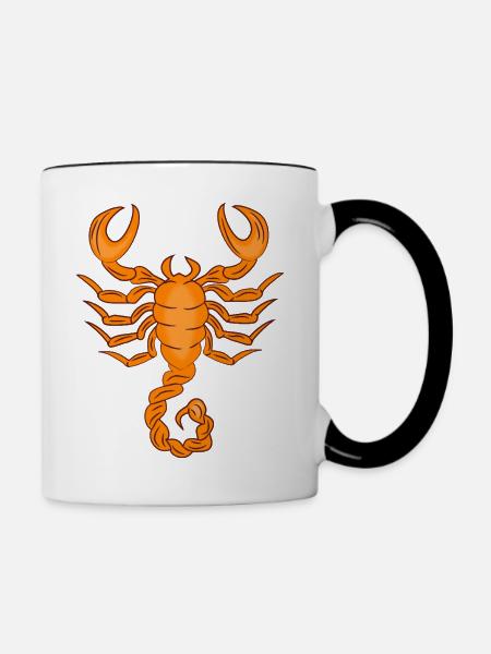 Sternzeichen Skorpion - Tasse zweifarbig - Weiß/Schwarz