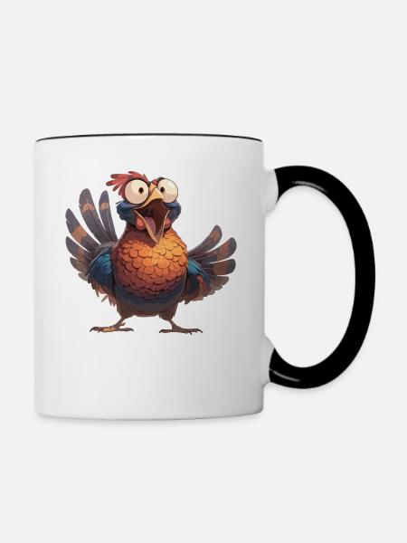 Fasane Fasan - Tasse zweifarbig - Weiß/Schwarz