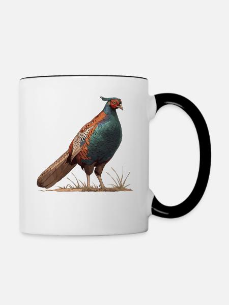 Fasane Fasan - Tasse zweifarbig - Weiß/Schwarz