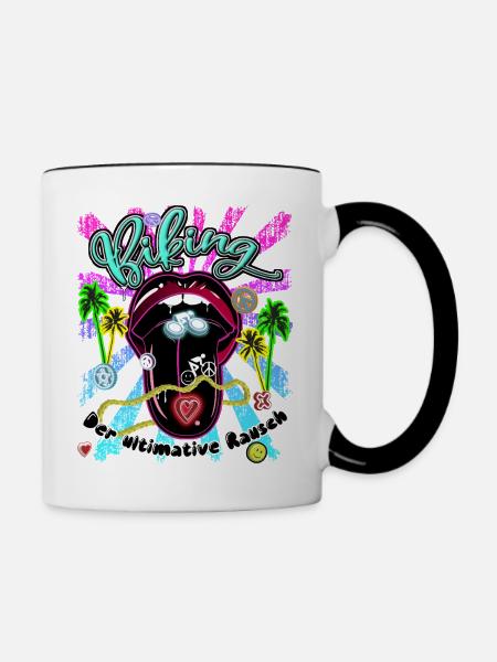 Biking - Tasse zweifarbig - Weiß/Schwarz