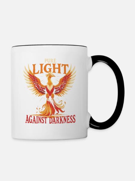Phoenix Mythologische Kreaturen - Tasse zweifarbig - Weiß/Schwarz