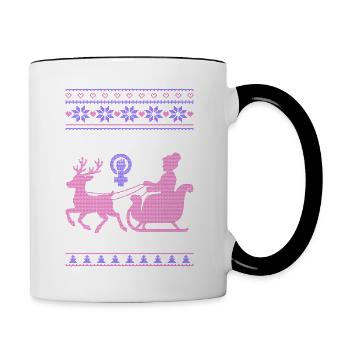 Sleigh The Patriarchy - Contrasting Mug - white/black - Right