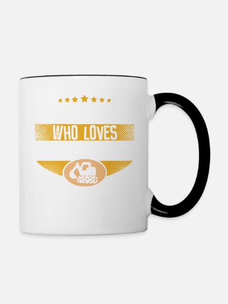 Bagger - Tasse zweifarbig - Weiß/Schwarz
