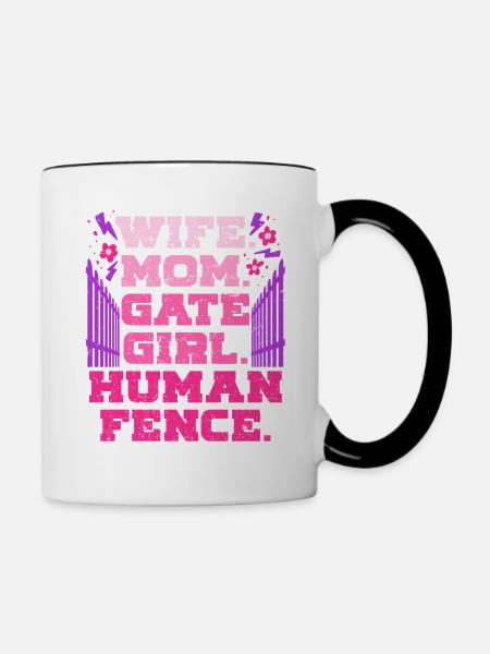 Ehefrau eines Bauern Mutter - Tasse zweifarbig - Weiß/Schwarz