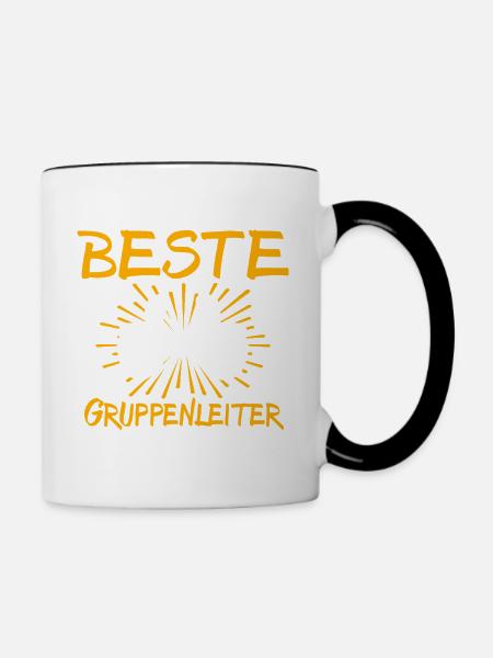 Gruppenleiter Geschenkidee - Tasse zweifarbig - Weiß/Schwarz