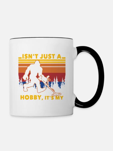 Dirt Fishing Big Foot - Tasse zweifarbig - Weiß/Schwarz