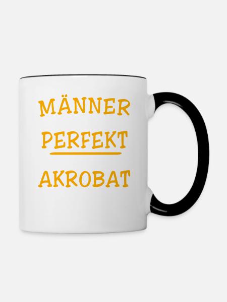 Akrobat Akrobatik - Tasse zweifarbig - Weiß/Schwarz