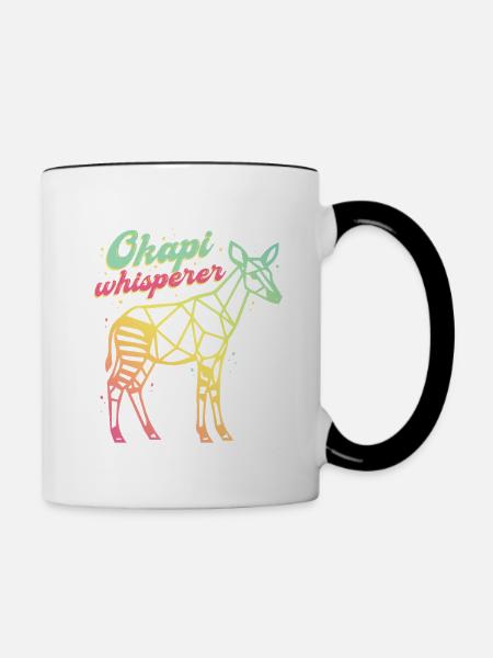 Okapi Whisperer - Tasse zweifarbig - Weiß/Schwarz