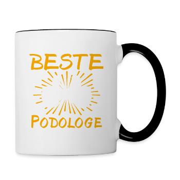 Podiatrist Gift Idea - Contrasting Mug - white/black - Right