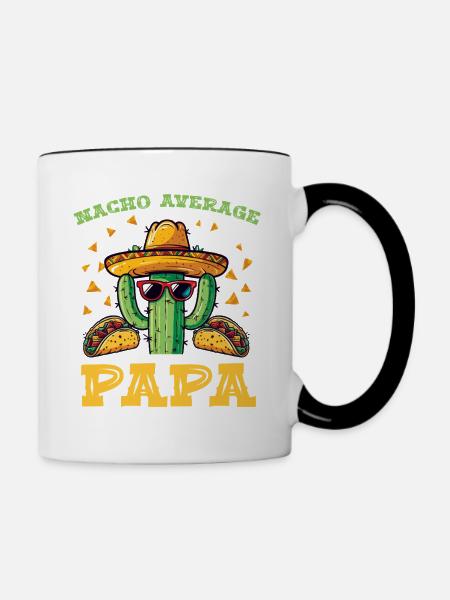 Kaktus Papa Fiesta - Tasse zweifarbig - Weiß/Schwarz