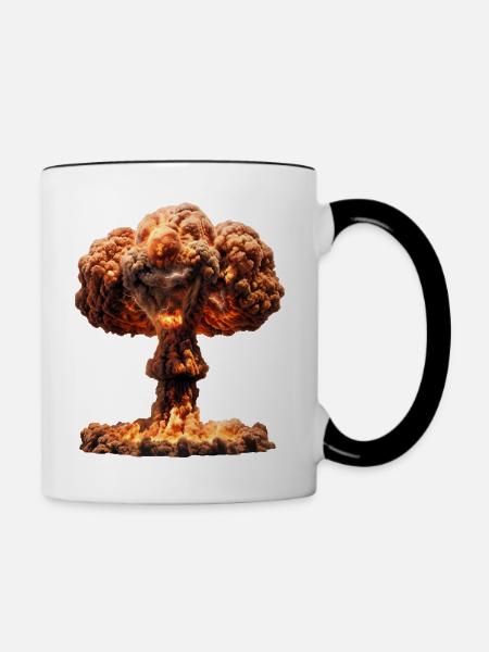 Die Kraft der Atome - Tasse zweifarbig - Weiß/Schwarz