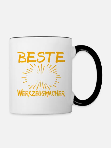 Werkzeugmacher Geschenkidee - Tasse zweifarbig - Weiß/Schwarz
