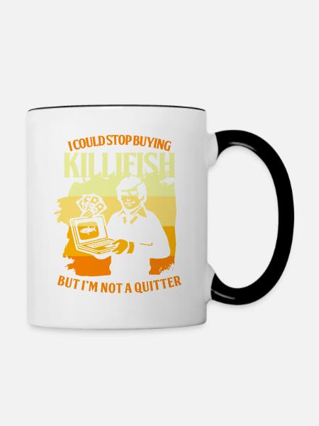 Zahnkarpfen Killfisch Zahnkärpflinge - Tasse zweifarbig - Weiß/Schwarz