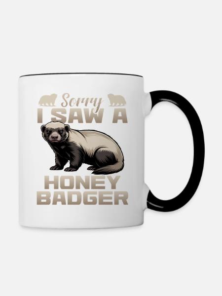 Funny Honey Badger - Tasse zweifarbig - Weiß/Schwarz