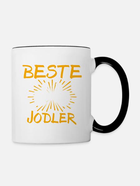 Jodler Geschenkidee - Tasse zweifarbig - Weiß/Schwarz