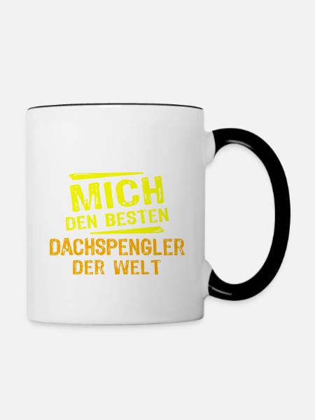 Dachspengler Geschenk - Tasse zweifarbig - Weiß/Schwarz