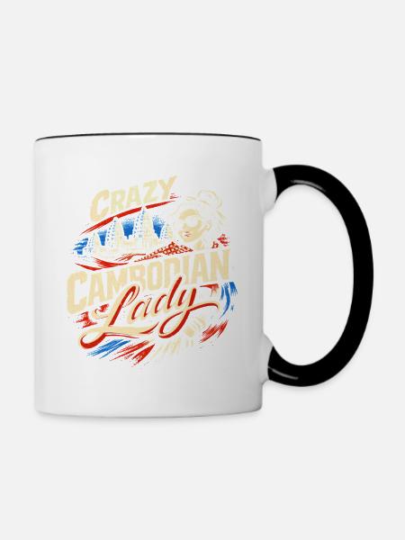 Kambodscha Kambodschaner - Tasse zweifarbig - Weiß/Schwarz