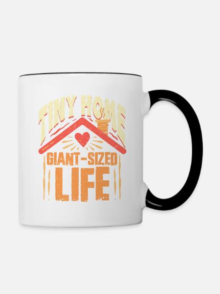 Tiny House - Tasse zweifarbig - Weiß/Schwarz