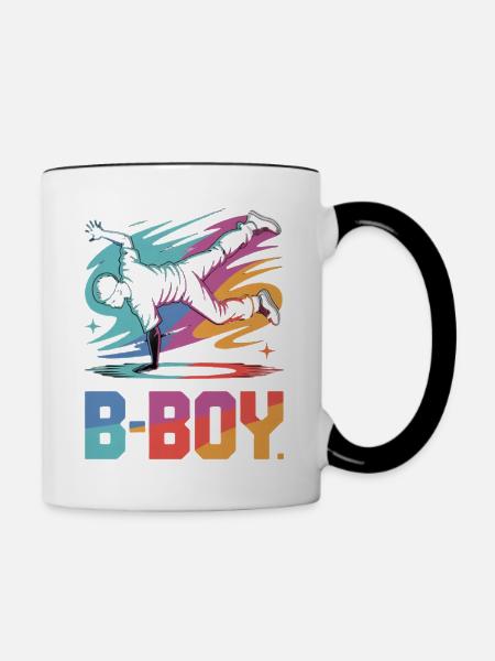 B-Boy Breakdance Streetstyle Breakdancer - Tasse zweifarbig - Weiß/Schwarz