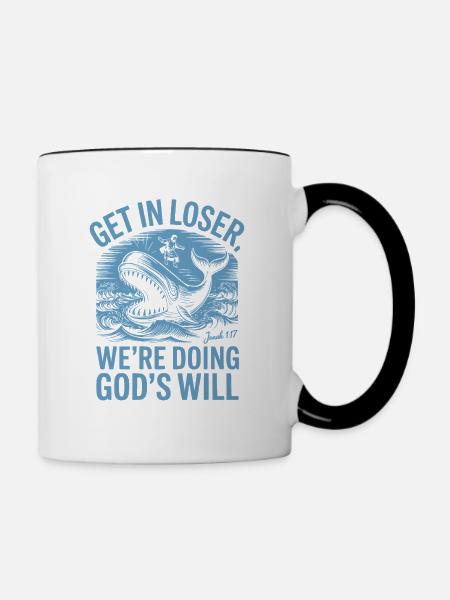 Funny Christian Jonah - Tasse zweifarbig - Weiß/Schwarz