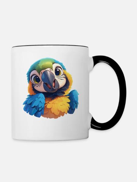 Aras Ara - Tasse zweifarbig - Weiß/Schwarz