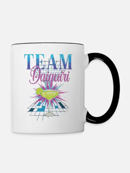 Junggesellinnenabschied Cocktail Team Daiquiri - Tasse zweifarbig - Weiß/Schwarz