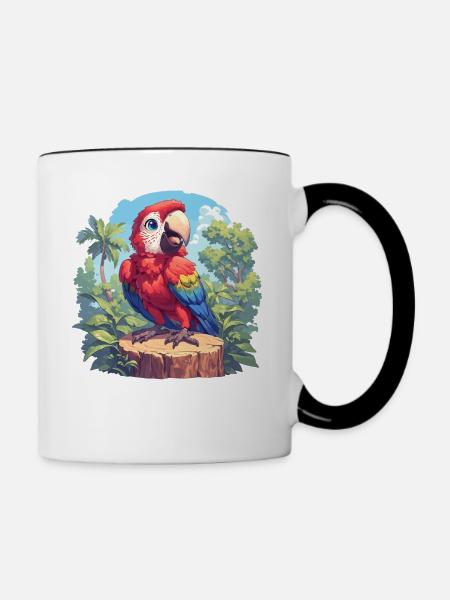 Aras Ara - Tasse zweifarbig - Weiß/Schwarz