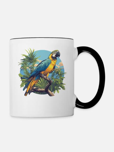 Aras Ara - Tasse zweifarbig - Weiß/Schwarz