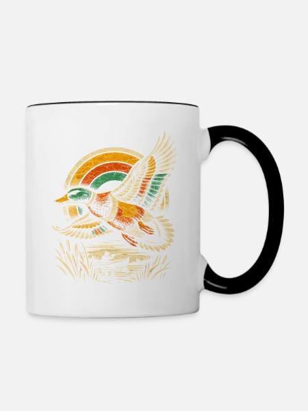 Entenjagd - Tasse zweifarbig - Weiß/Schwarz