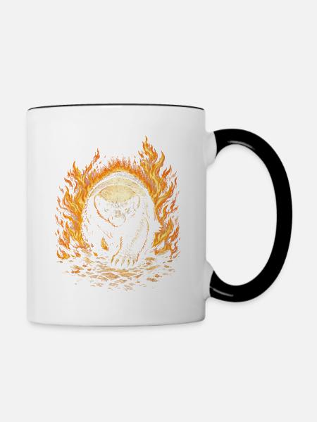 Honigdachs Honey Badger Tier - Tasse zweifarbig - Weiß/Schwarz