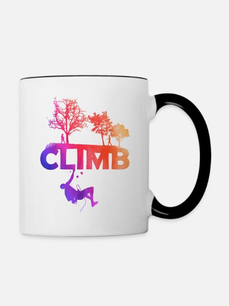 Climb Gradient Silhouette - Tasse zweifarbig - Weiß/Schwarz