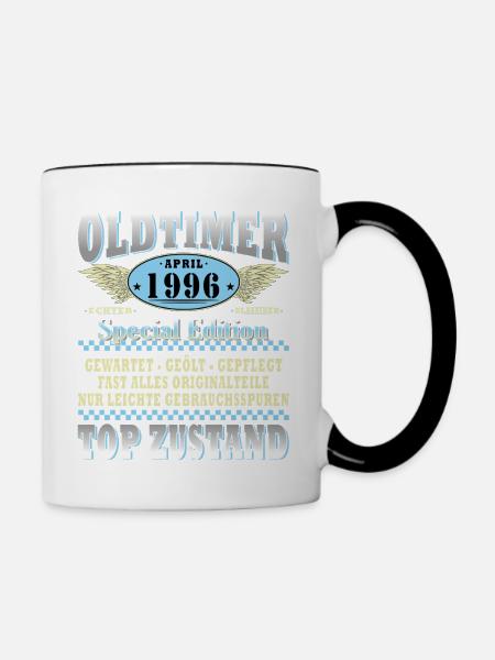 Oldtimer 1996 Spezialedition - Tasse zweifarbig - Weiß/Schwarz