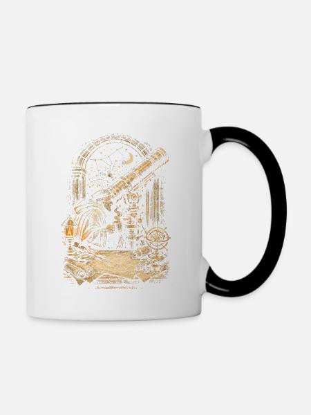 Astronomie Astronom - Tasse zweifarbig - Weiß/Schwarz