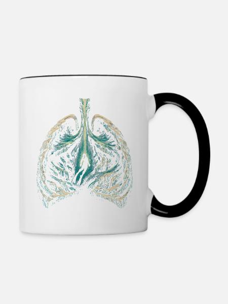 Apnoetauchen Freitauchen - Tasse zweifarbig - Weiß/Schwarz