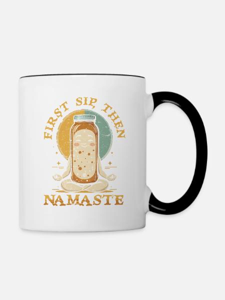 Kombucha - Tasse zweifarbig - Weiß/Schwarz