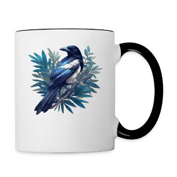 Elstern Elster - Tasse zweifarbig - Weiß/Schwarz - Rechts