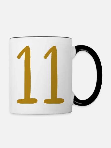 11 - Tasse zweifarbig - Weiß/Schwarz