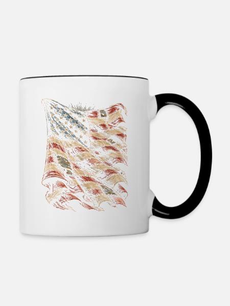 Veterans Day Für Demokraten - Tasse zweifarbig - Weiß/Schwarz