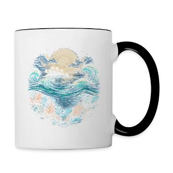 Racine bélizienne du Belize - Mug contrasté - blanc/noir - Droite