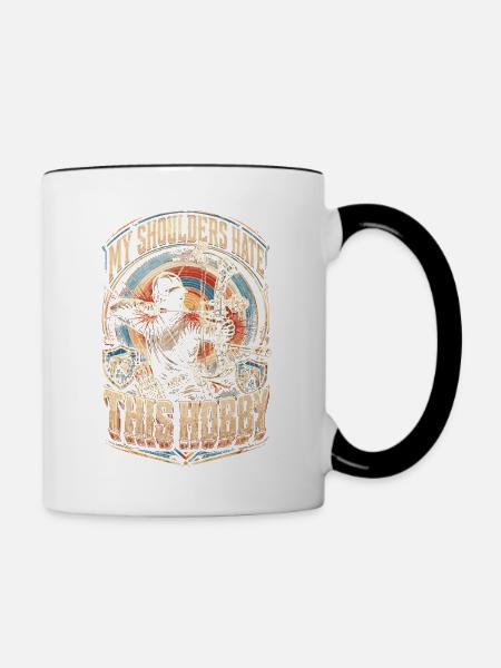 Bogenschießen Bogenschütze - Tasse zweifarbig - Weiß/Schwarz