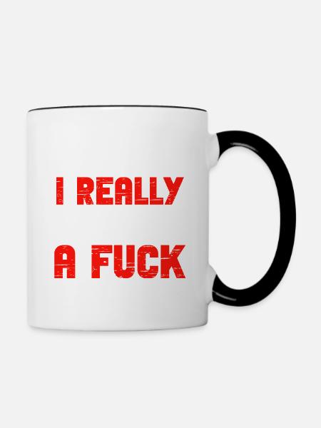 Ist mir wirklich scheißegal. - Tasse zweifarbig - Weiß/Schwarz