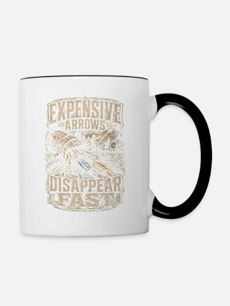 Bogenschießen Bogenschütze - Tasse zweifarbig - Weiß/Schwarz