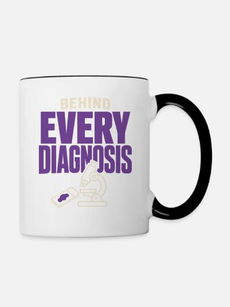 Pathologie-laborwoche, Diagnostik, - Tasse zweifarbig - Weiß/Schwarz