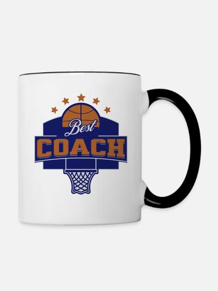 Beste Basketballtrainer-Sportarten - Tasse zweifarbig - Weiß/Schwarz