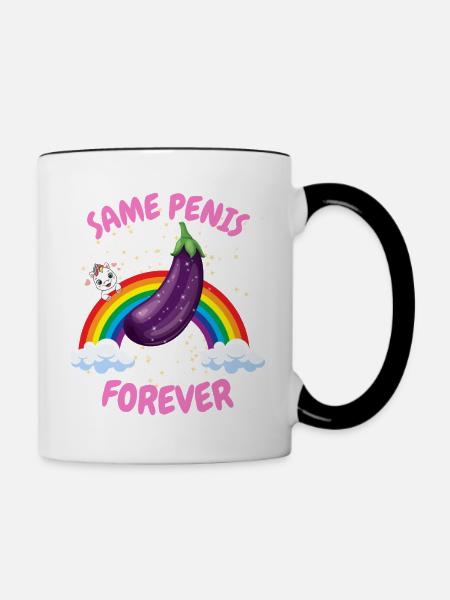 Same Penis Forever Bride - Tasse zweifarbig - Weiß/Schwarz
