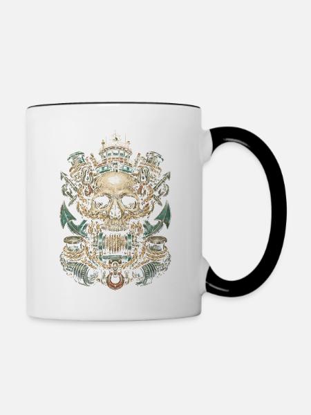 Schleppschiffe Schlepper - Tasse zweifarbig - Weiß/Schwarz
